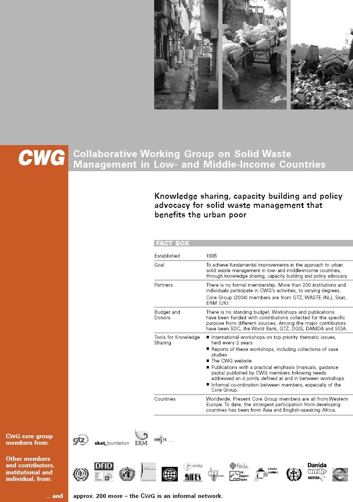 Book Cover: CWG - Collaborative Working Group on Solid Waste Management in Low- and Middle-Income Countries