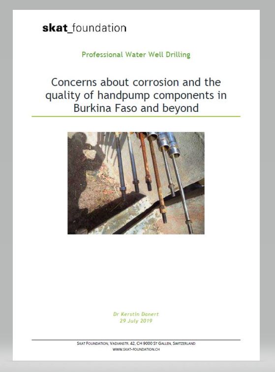 Book Cover: Concerns about corrosion and the quality of handpump components  in Burkina Faso and beyond
